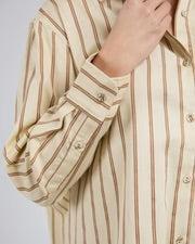 Walter Stripe Shirt - Vintage White-Foxwood-Lima & Co