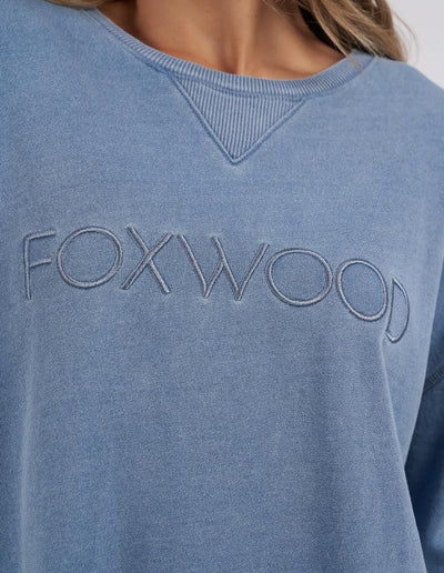 Washed Simplified Crew - Navy-Foxwood-Lima & Co