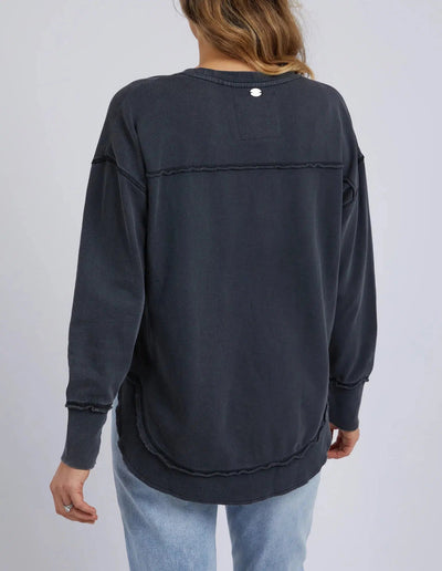 Washed Simplified Crew - Washed Black-Foxwood-Lima & Co