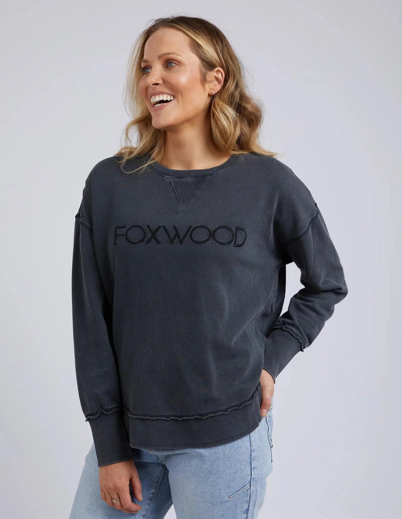 Washed Simplified Crew - Washed Black-Foxwood-Lima & Co