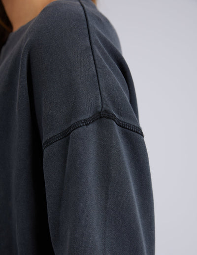 Washed Simplified Crew - Washed Black-Foxwood-Lima & Co