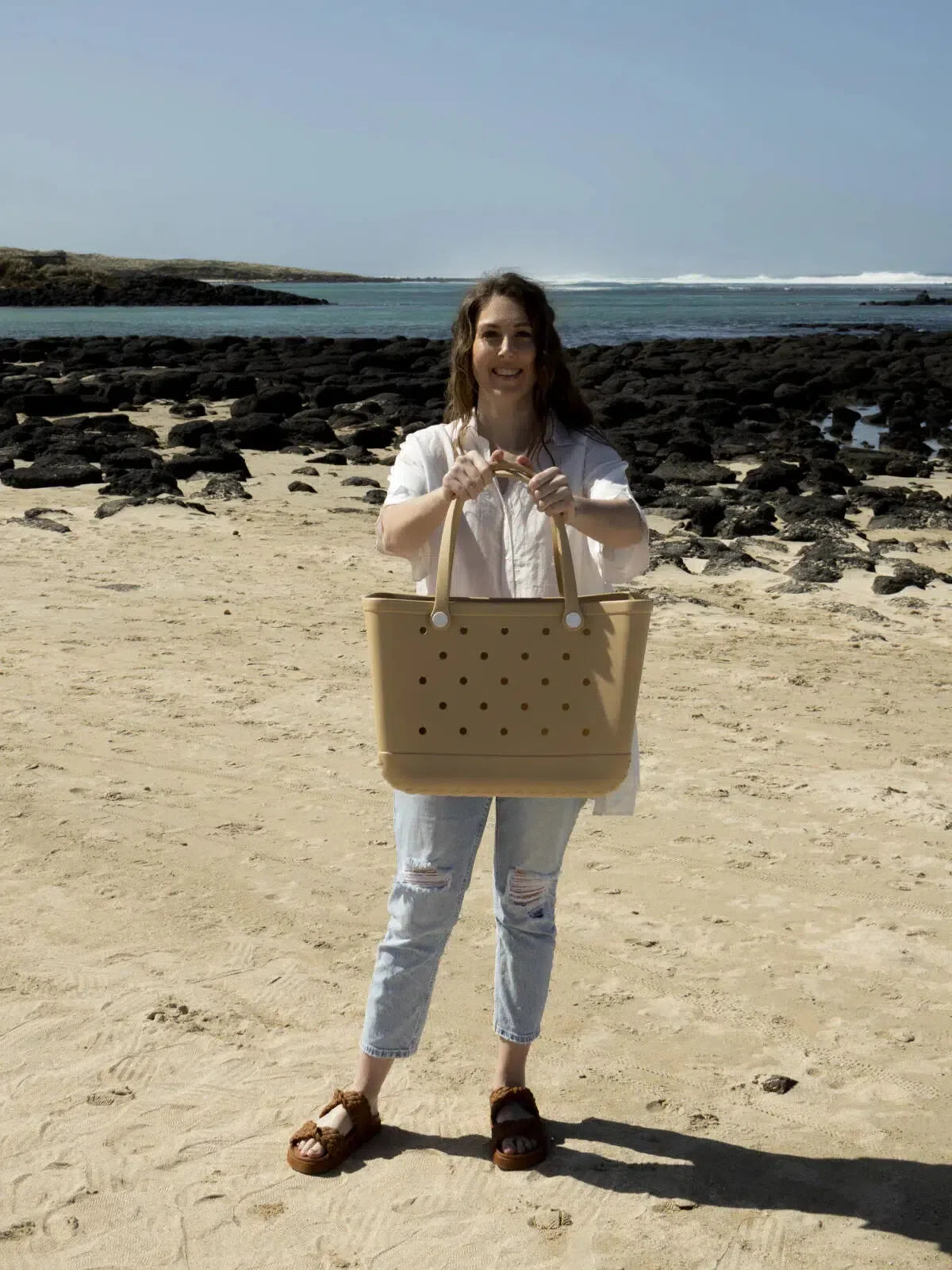 Waterproof Eco-Friendly Vegan Tote Bag - Beige-Nakoa-Lima & Co