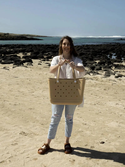 Waterproof Eco-Friendly Vegan Tote Bag - Beige-Nakoa-Lima & Co