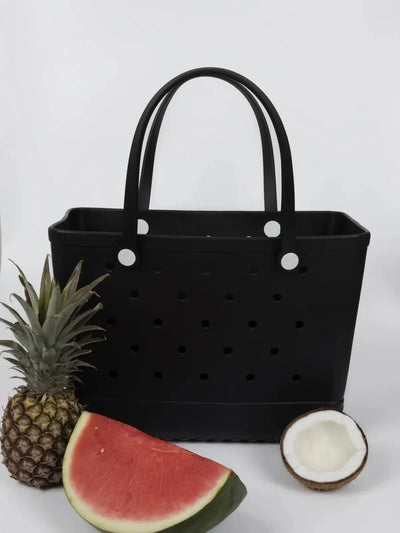 Waterproof Eco-Friendly Vegan Tote Bag - Black-Nakoa-Lima & Co