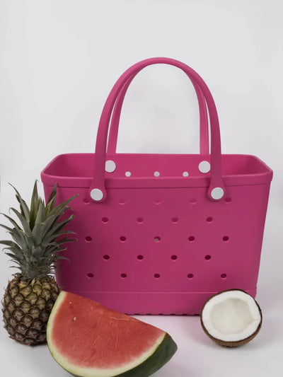 Waterproof Eco-Friendly Vegan Tote Bag - Bubblegum Pink-Nakoa-Lima & Co