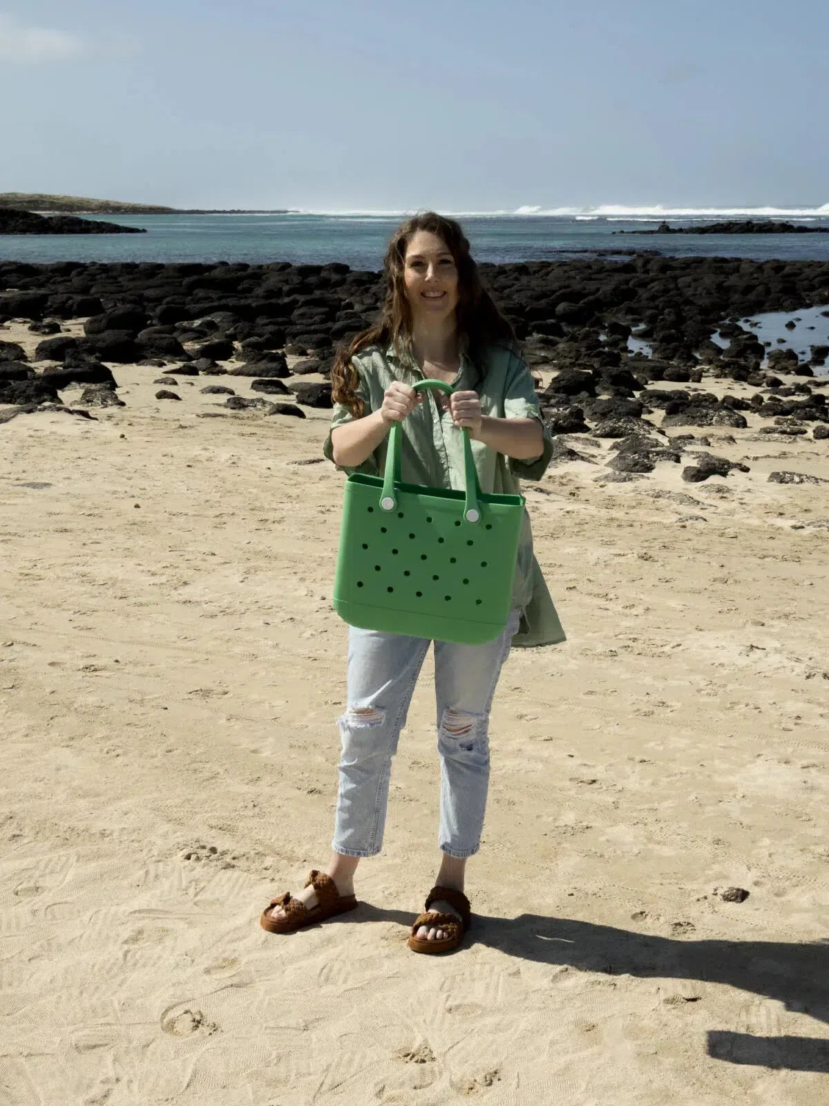 Waterproof Eco-Friendly Vegan Tote Bag - Green-Nakoa-Lima & Co