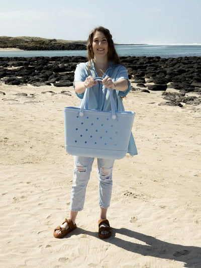 Waterproof Eco-Friendly Vegan Tote Bag - Light Blue-Nakoa-Lima & Co