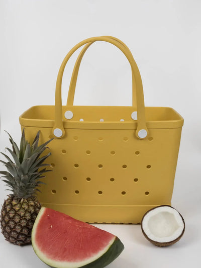 Waterproof Eco-Friendly Vegan Tote Bag - Yellow-Nakoa-Lima & Co