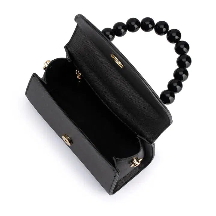 Wendy Acrylic Bead Bag - Black-Olga Berg-Lima & Co