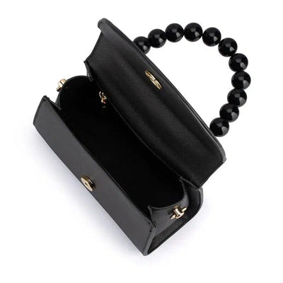 Wendy Acrylic Bead Bag - Black-Olga Berg-Lima & Co