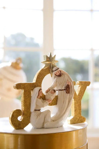 White And Gold Joy Nativity-Holly and Ivy-Lima & Co