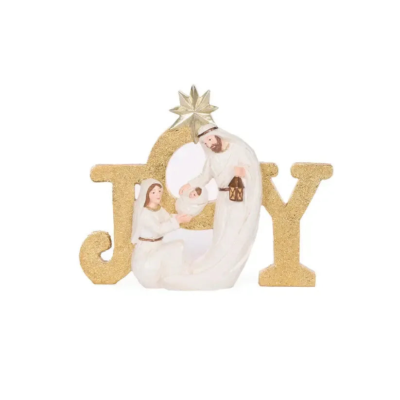 White And Gold Joy Nativity-Holly and Ivy-Lima & Co