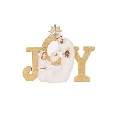 White And Gold Joy Nativity-Holly and Ivy-Lima & Co