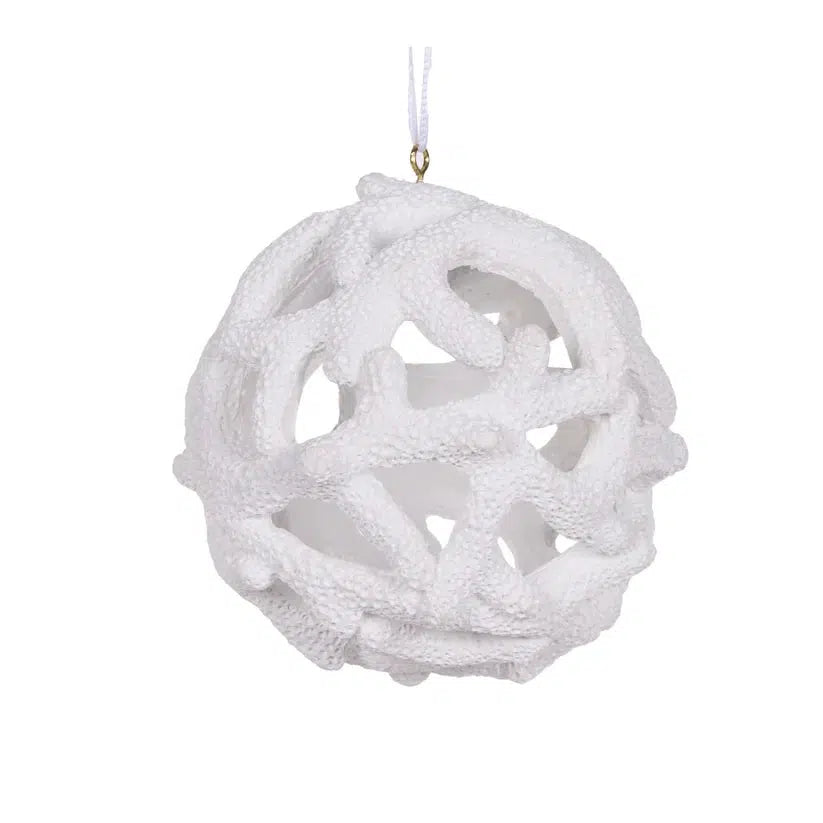 White Coral Bauble-Holly and Ivy-Lima & Co