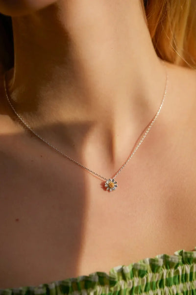 Wildflower Necklace - Silver Plated-Estella Bartlett-Lima & Co