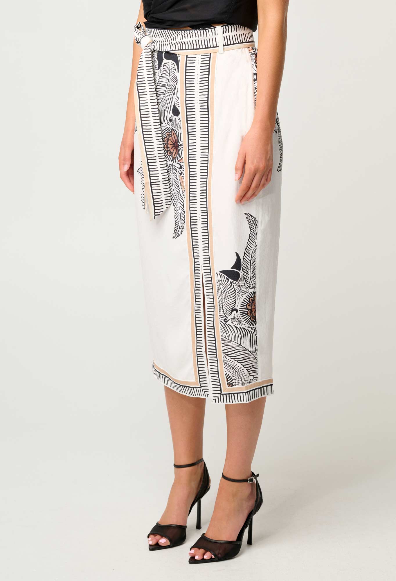 Zenobia Midi Skirt - Ivory Casablanca-Once Was-Lima & Co