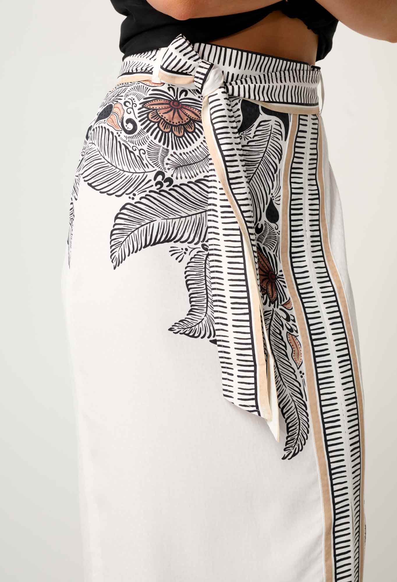 Zenobia Midi Skirt - Ivory Casablanca-Once Was-Lima & Co