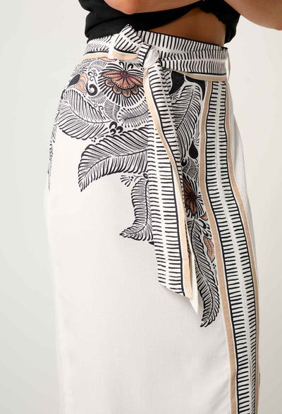 Zenobia Midi Skirt - Ivory Casablanca-Once Was-Lima & Co