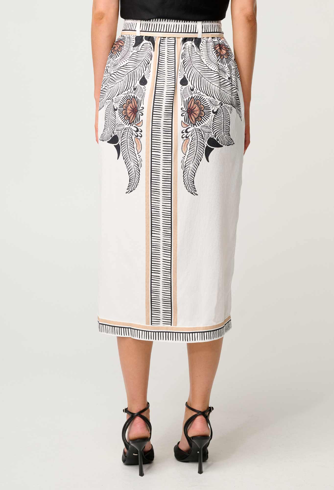 Zenobia Midi Skirt - Ivory Casablanca-Once Was-Lima & Co