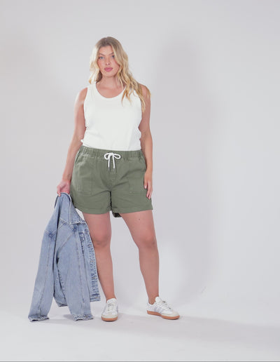 Emma Relaxed Denim Short - Clover