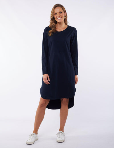 Bay L/S Dress - Navy-Foxwood-Lima & Co