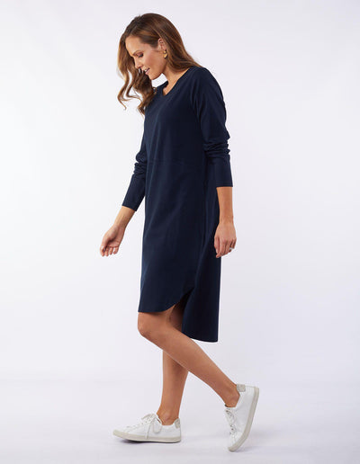 Bay L/S Dress - Navy-Foxwood-Lima & Co