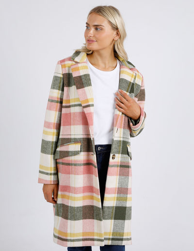 Blanche Check Coat - Bold Check-Elm Lifestyle-Lima & Co