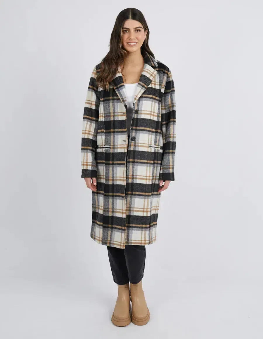 Catriona Coat - Check-Foxwood-Lima & Co