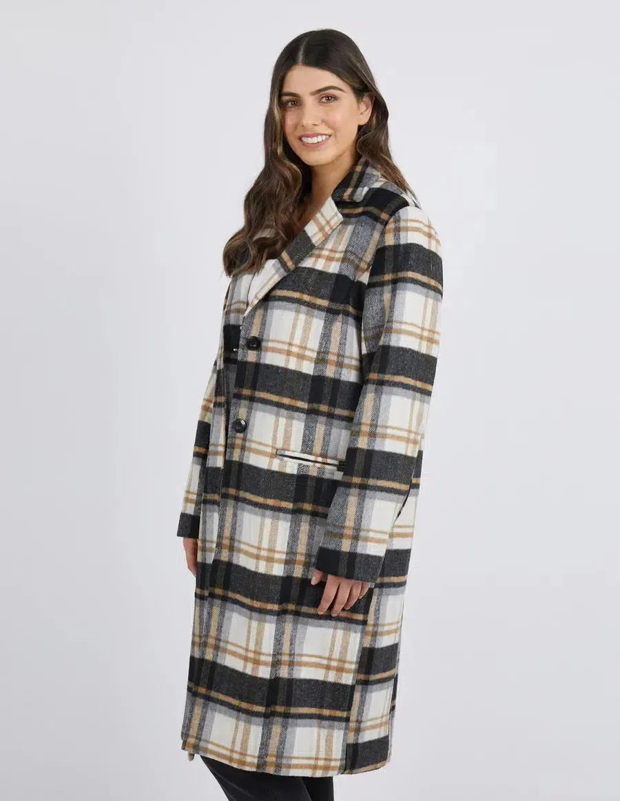 Catriona Coat - Check-Foxwood-Lima & Co