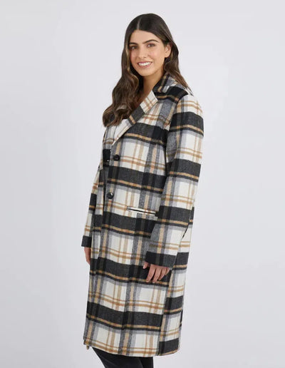 Catriona Coat - Check-Foxwood-Lima & Co