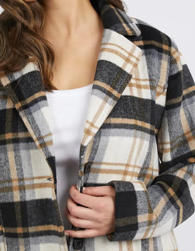 Catriona Coat - Check-Foxwood-Lima & Co