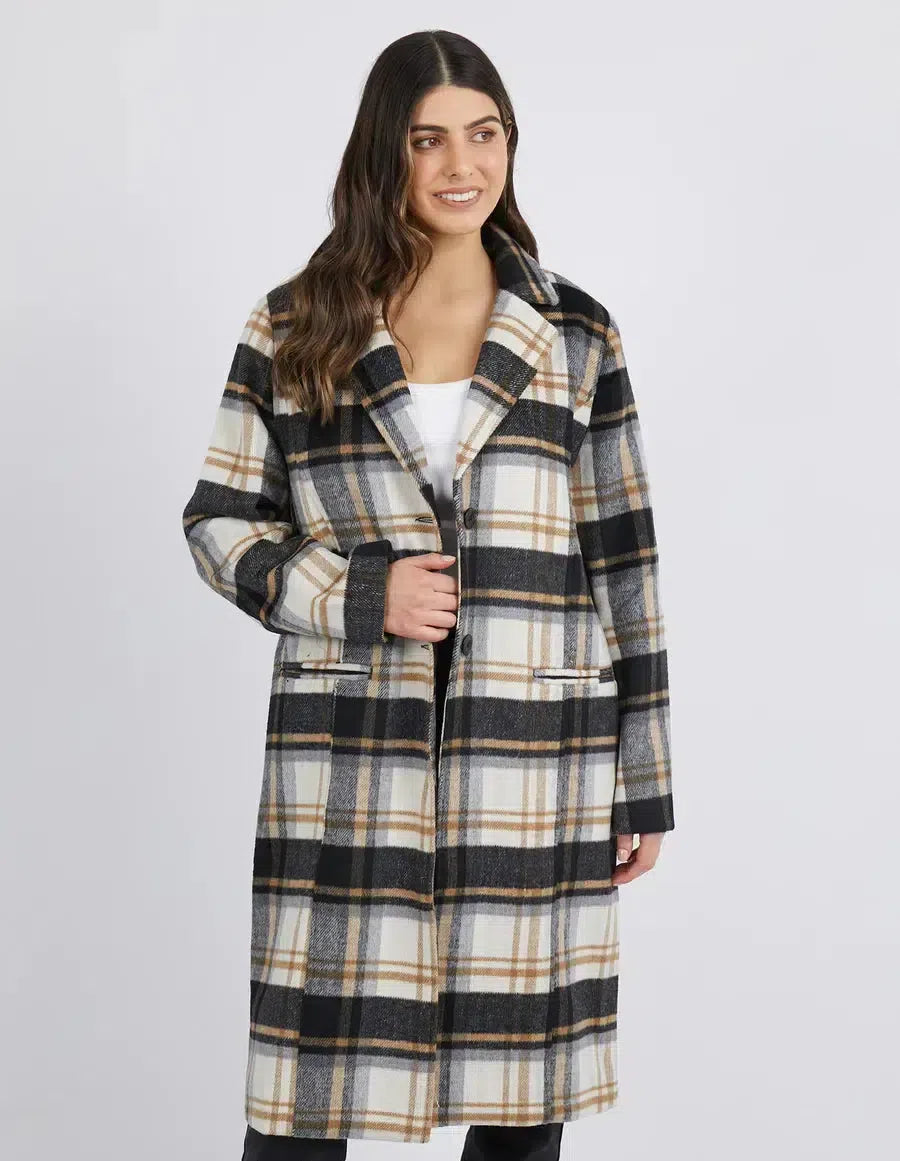 Catriona Coat - Check-Foxwood-Lima & Co