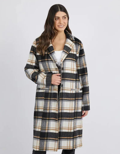 Catriona Coat - Check-Foxwood-Lima & Co