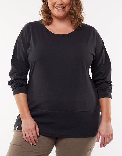 Fundamental Rib L/S Tee - Washed Black-Elm Lifestyle-Lima & Co