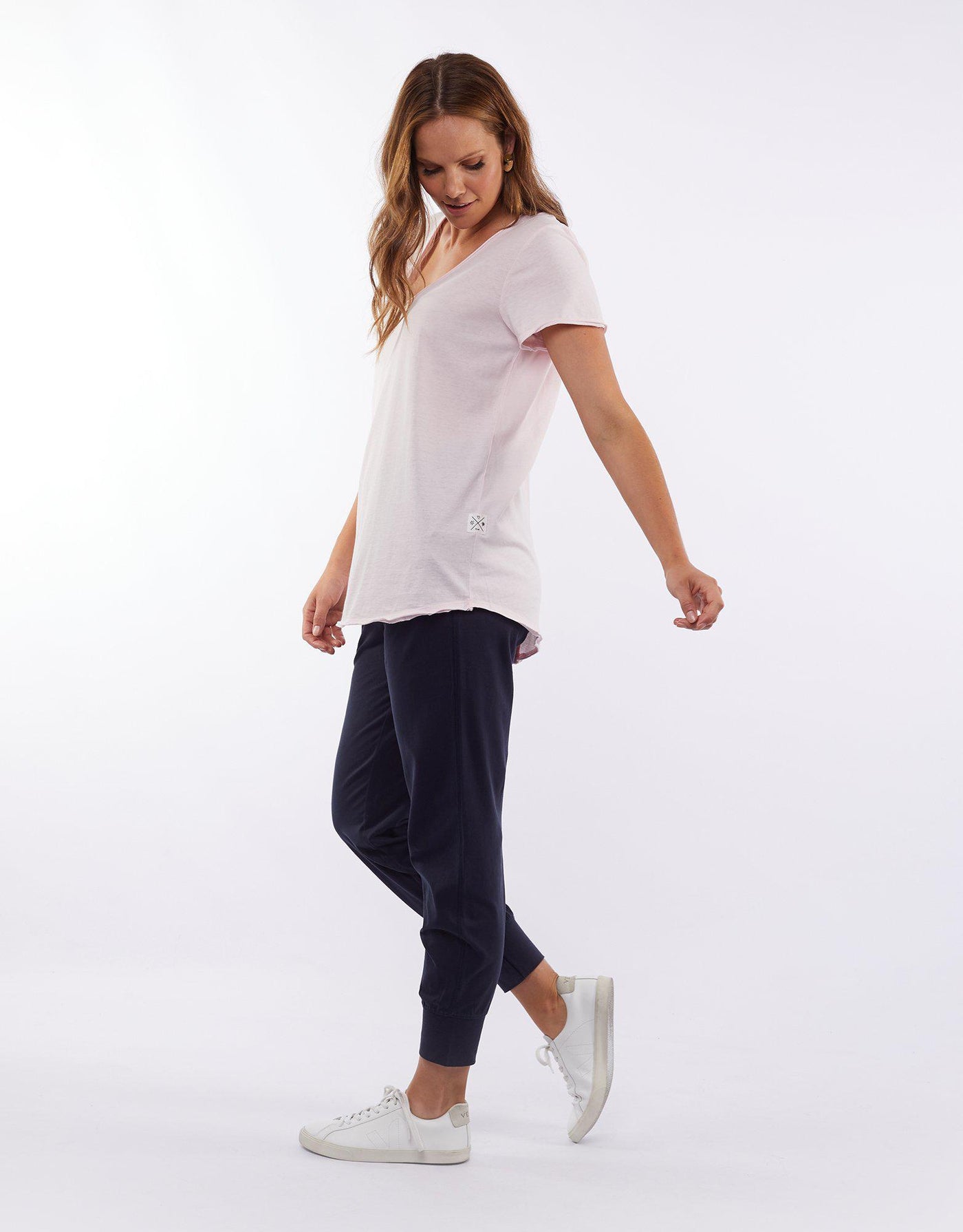 Fundamental Vee Tee - Deep Rose-Elm Lifestyle-Lima & Co