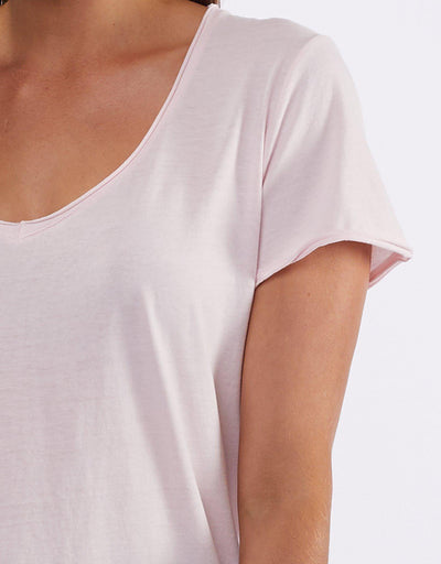 Fundamental Vee Tee - Deep Rose-Elm Lifestyle-Lima & Co