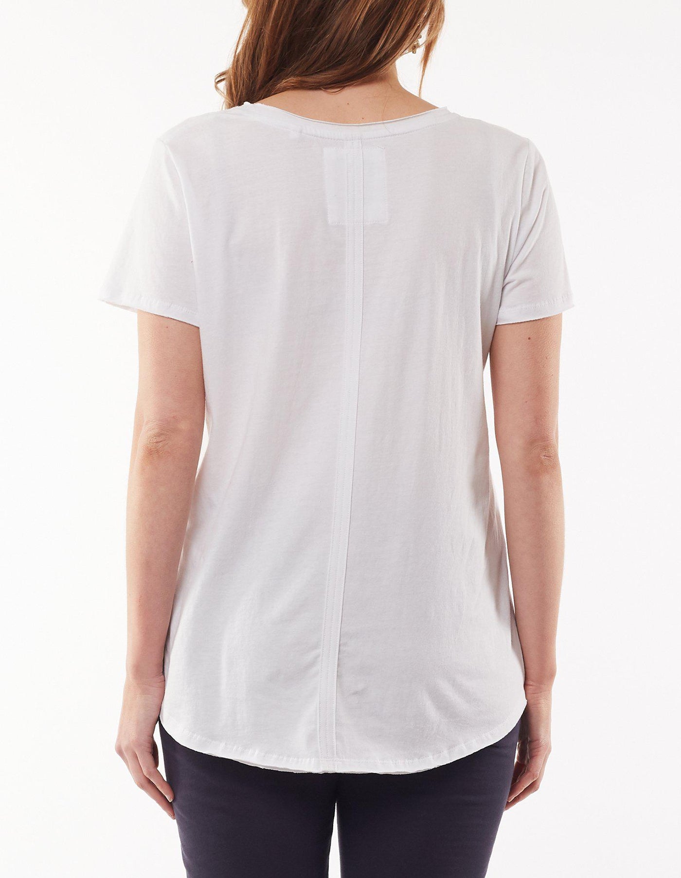 Fundamental Vee Tee - White-Elm Lifestyle-Lima & Co