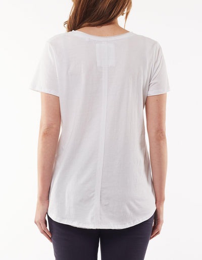 Fundamental Vee Tee - White-Elm Lifestyle-Lima & Co