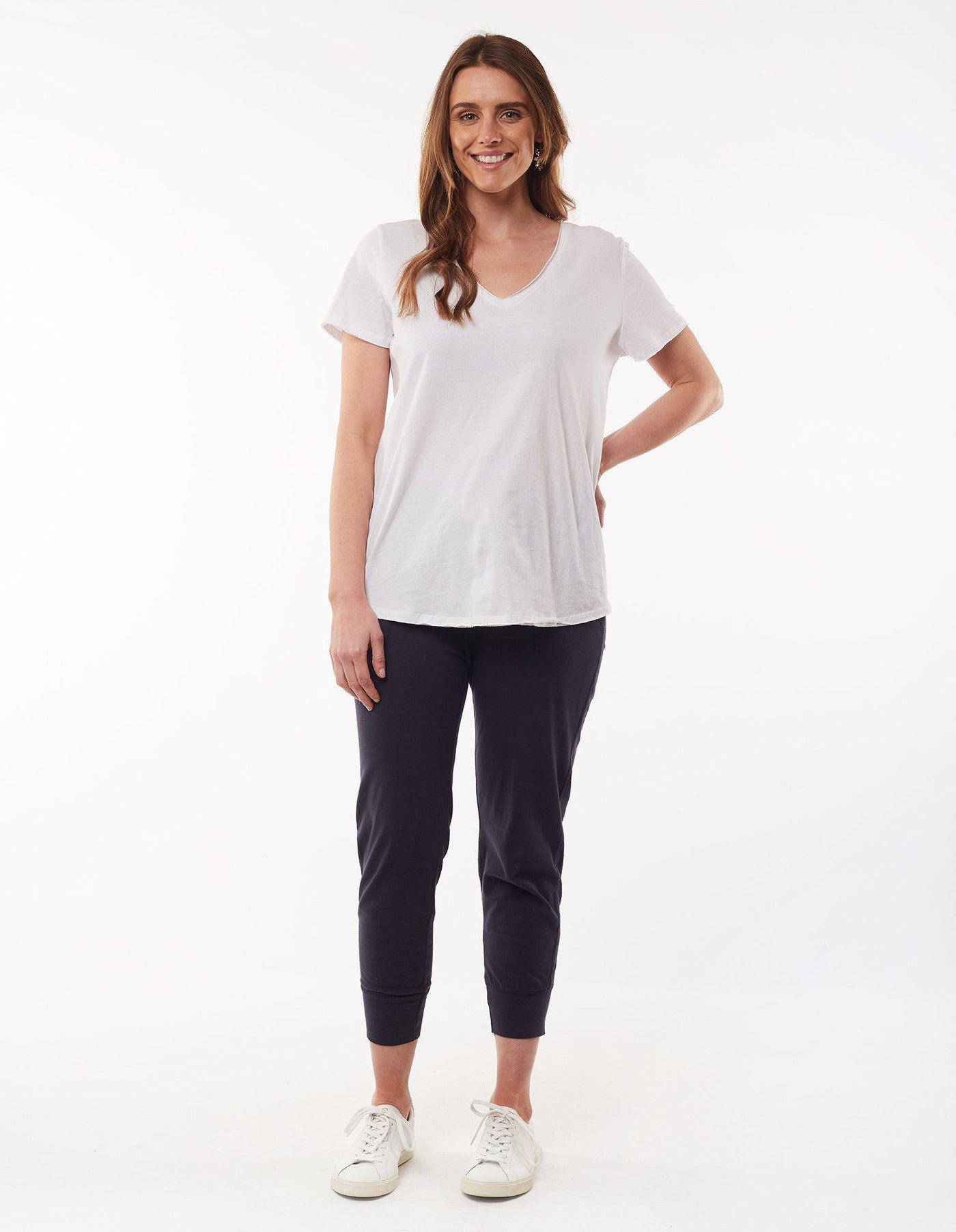 Fundamental Vee Tee - White-Elm Lifestyle-Lima & Co