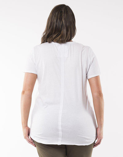 Fundamental Vee Tee - White-Elm Lifestyle-Lima & Co