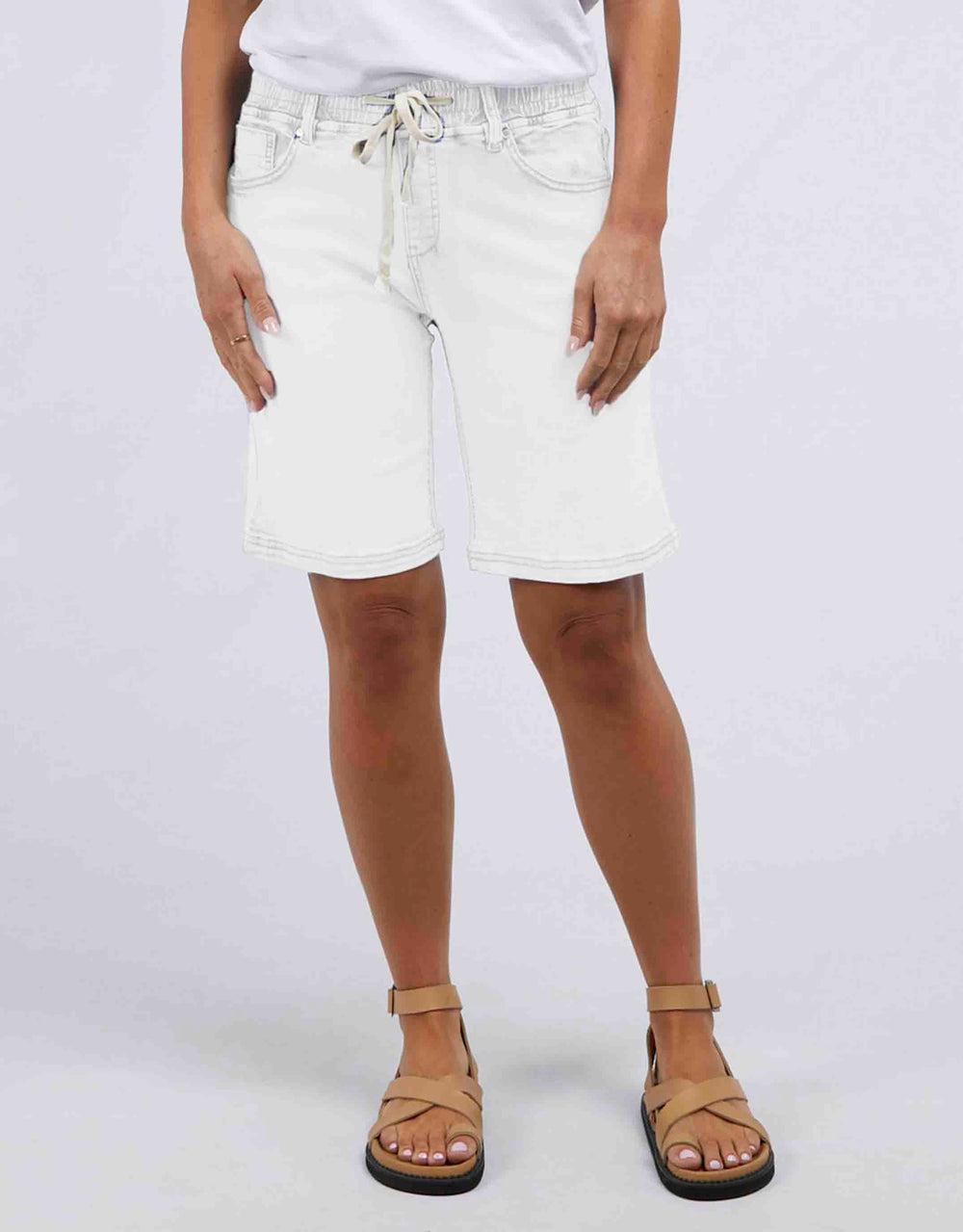 Gabby Bermuda Shorts - White-Foxwood-Lima & Co