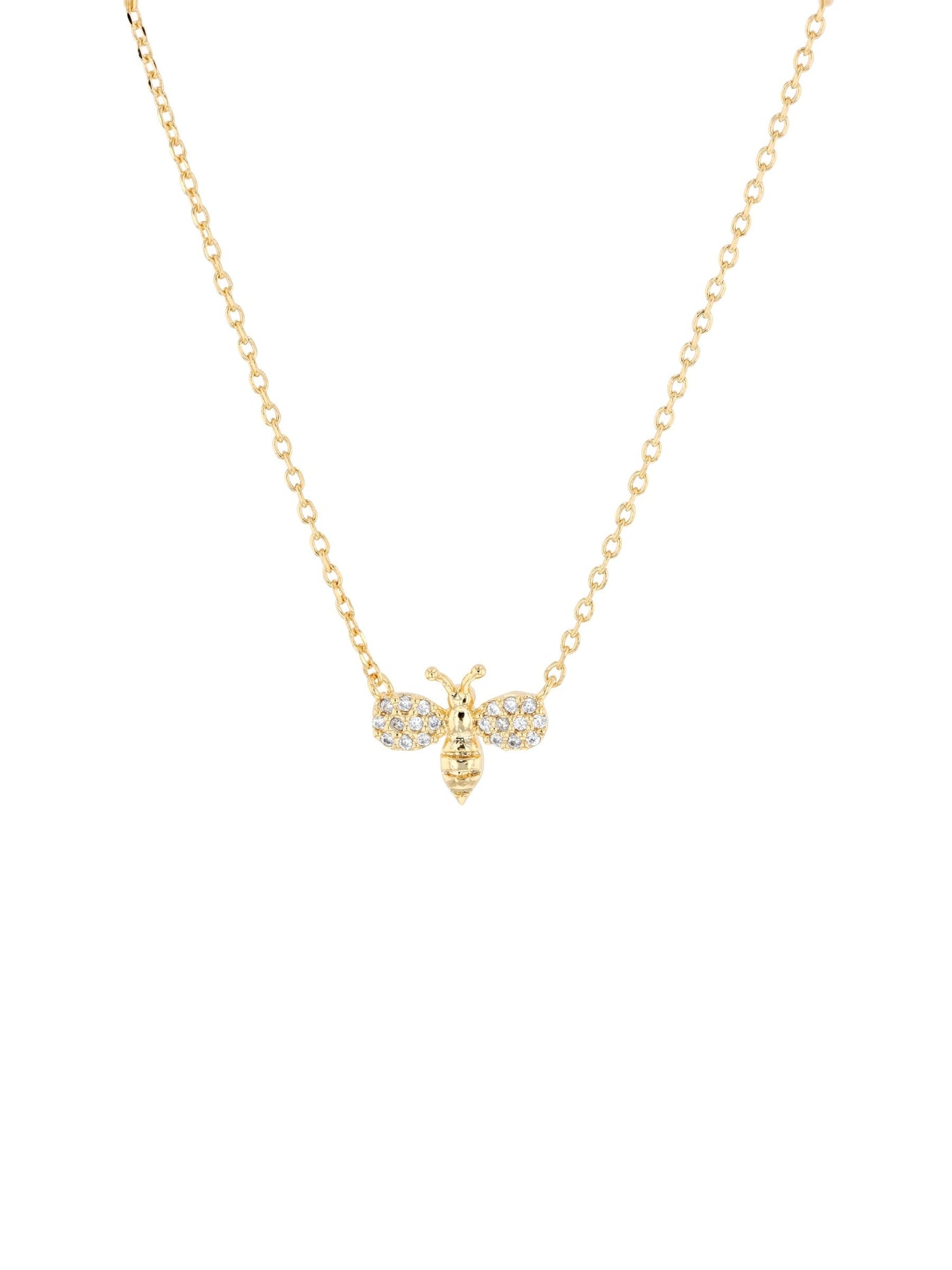 White gold on sale bee necklace