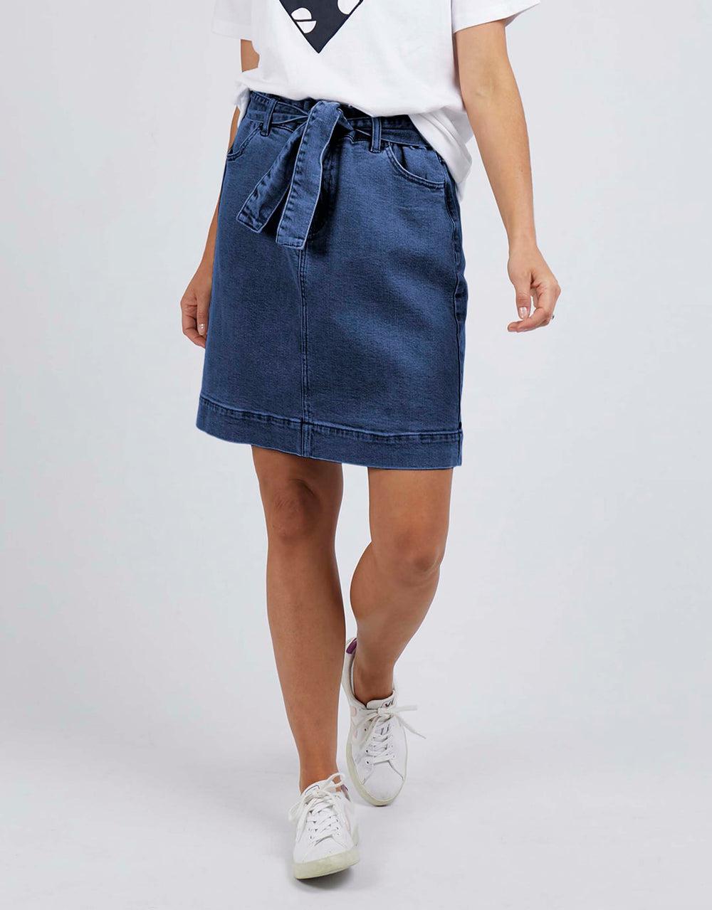 Grace Denim Skirt - Dark Blue-Elm Lifestyle-Lima & Co