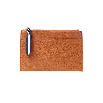 NEW YORK COIN PURSE -TAN PEBBLE-ELMS AND KING-Lima & Co