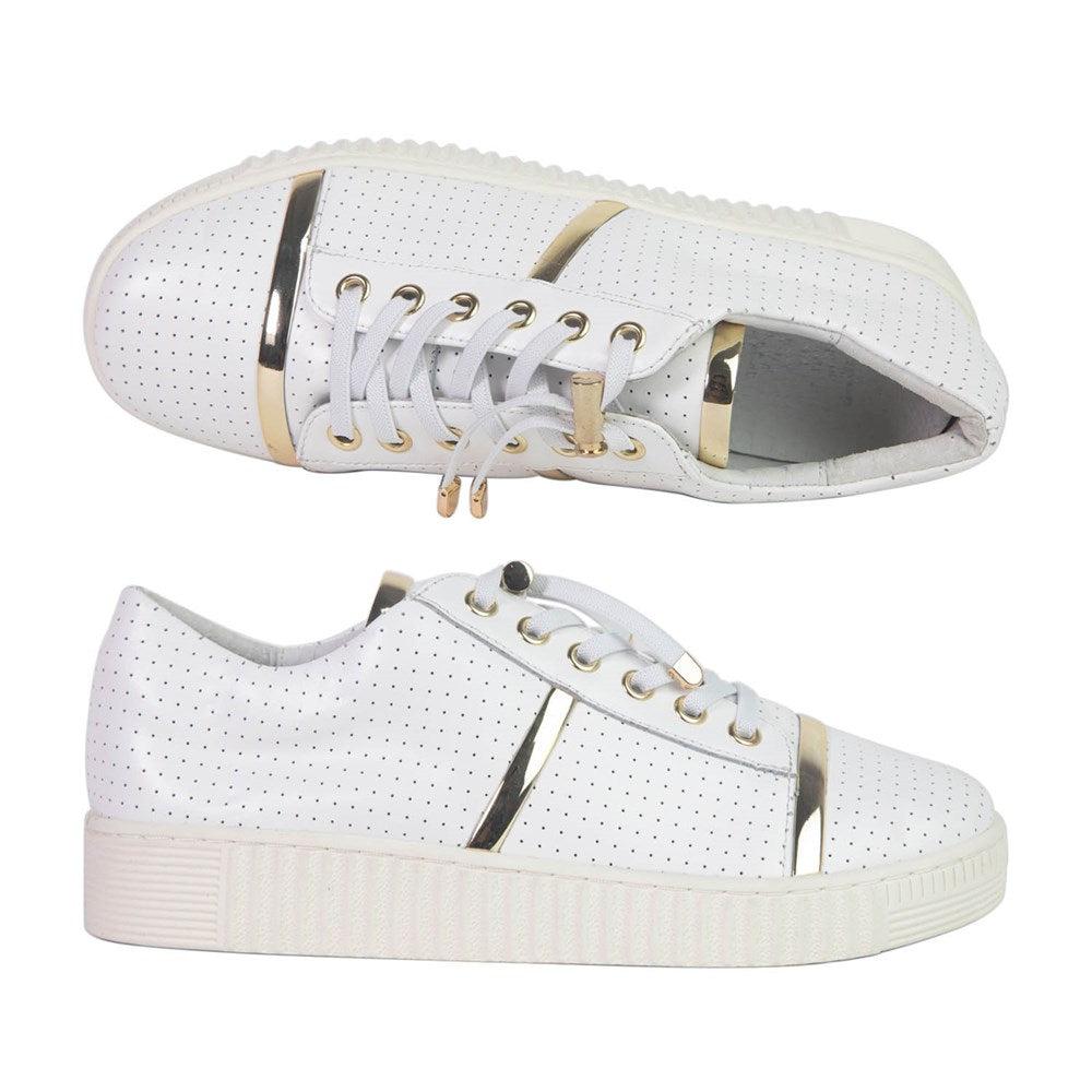 Remi Sneaker - White/Gold-Hinako-Lima & Co