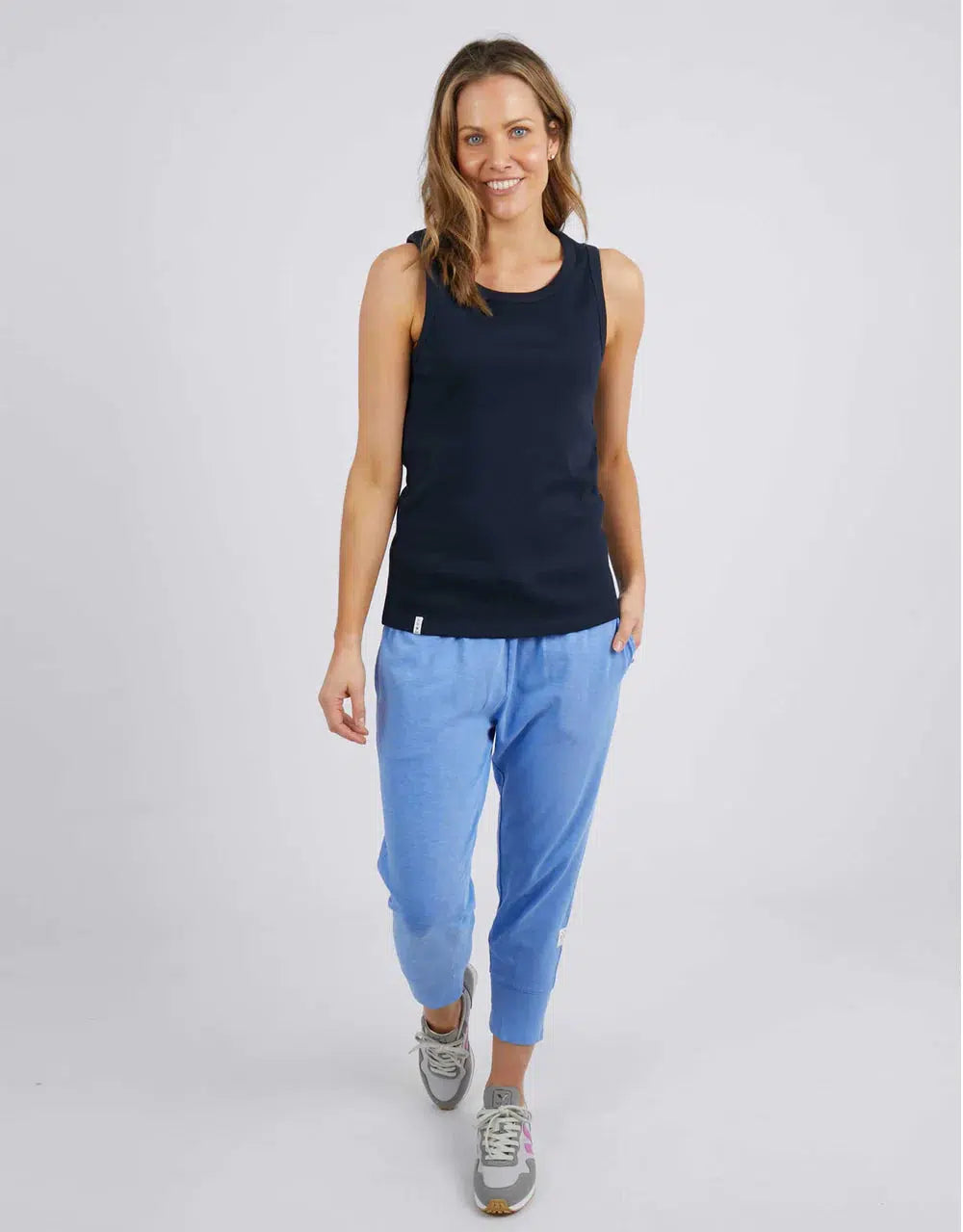 Lima Rima Rib Rib Crew Tank - Navy – Lima & Co