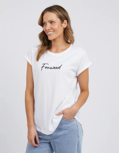 Signature Tee - White-Foxwood-Lima & Co