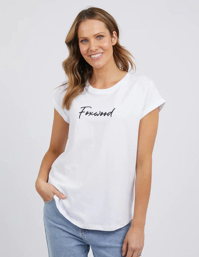 Signature Tee - White-Foxwood-Lima & Co