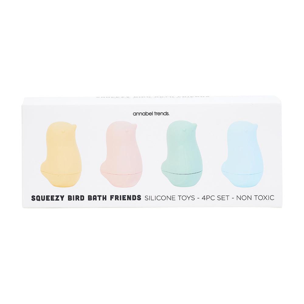 Silicone Squeezy Bath Toys (4pc) - Bird-Lima & Co-Lima & Co