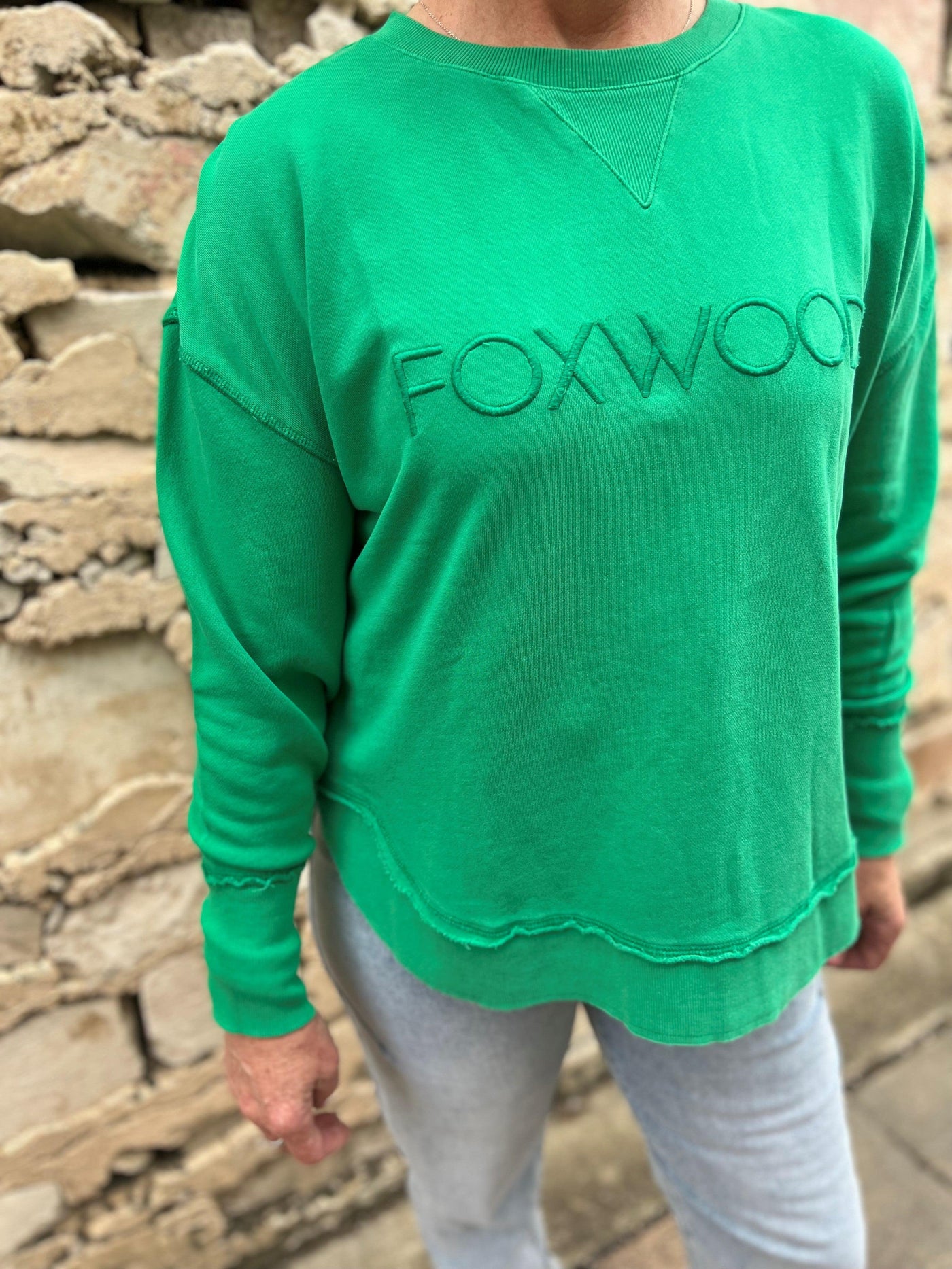Simplified Crew - Bright Green-Foxwood-Lima & Co